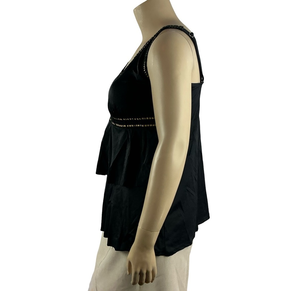 Swim365 Plus Size Tankini Swim Top Black Size 20 - Picture 4 of 7